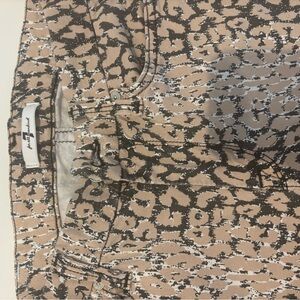 Leopard Print Wide-Leg Pants in Beige and Black